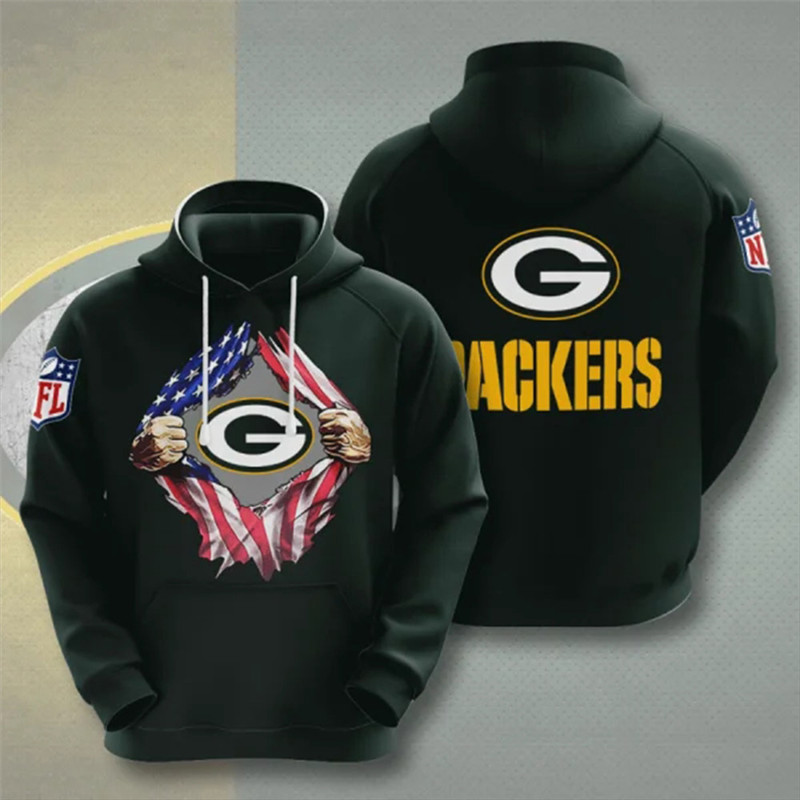 Men's Green Bay Packers Green NFL 3D Trending T-Shirt Hoodie Men's Green Bay Packers Green NFL 3D Trending T-Shirt Hoodie
